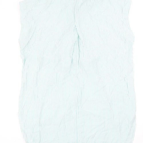 Papaya Womens Green Striped Viscose Shirt Dress Size 14 Collared Button