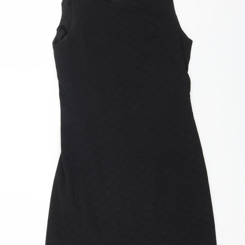 Forcast Womens Black Polyester A-Line Size 6 Round Neck Zip