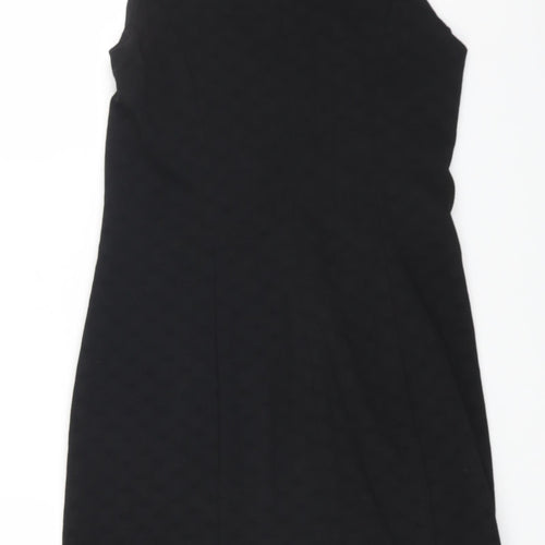Forcast Womens Black Polyester A-Line Size 6 Round Neck Zip