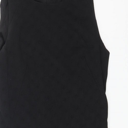 Forcast Womens Black Polyester A-Line Size 6 Round Neck Zip