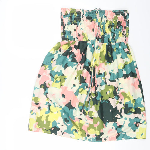 Primark Womens Multicoloured Geometric Polyester Fit & Flare Size M Off the Shoulder Pullover