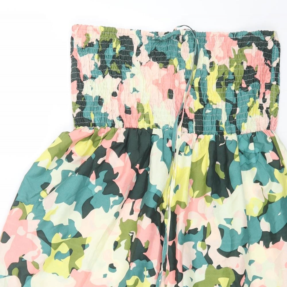 Primark Womens Multicoloured Geometric Polyester Fit & Flare Size M Off the Shoulder Pullover