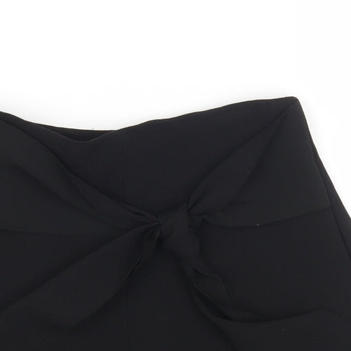 Topshop Womens Black Polyester Sailor Shorts Size 6 Regular Zip - 22 inch waist