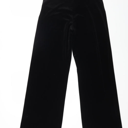 Marks and Spencer Womens Black Polyester Trousers Size 10 L29 in Regular