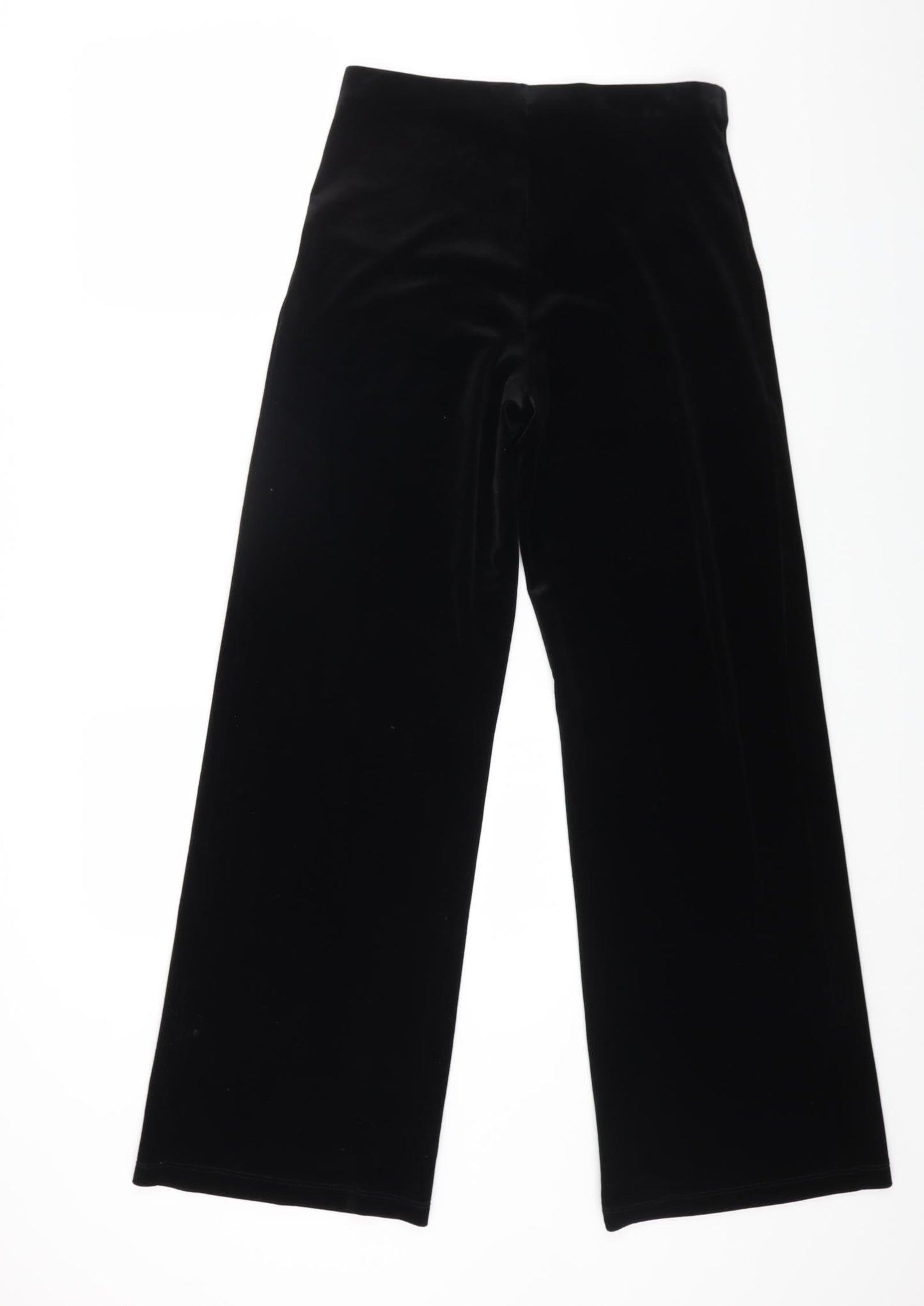 Marks and Spencer Womens Black Polyester Trousers Size 10 L29 in Regular