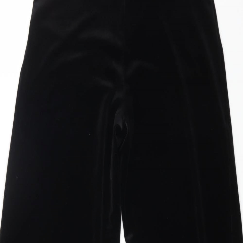 Marks and Spencer Womens Black Polyester Trousers Size 10 L29 in Regular
