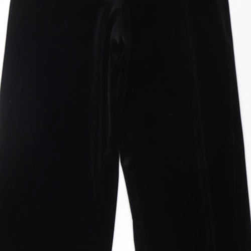 Marks and Spencer Womens Black Polyester Trousers Size 10 L29 in Regular