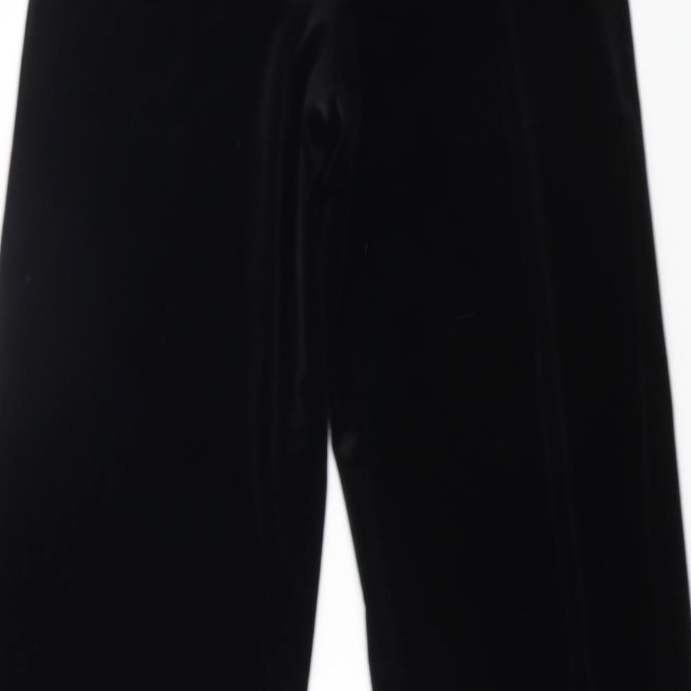Marks and Spencer Womens Black Polyester Trousers Size 10 L29 in Regular
