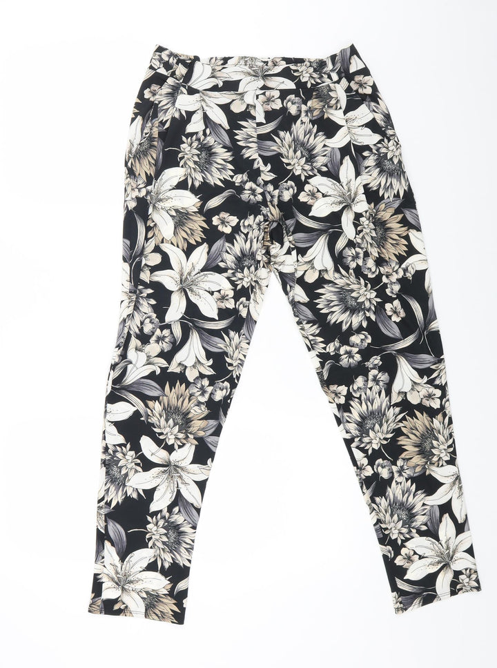 Wallis Womens Multicoloured Floral Polyester Jegging Trousers Size 8 L26 in Regular
