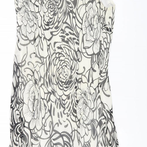 Preworn Womens Multicoloured Floral Polyester Maxi Size 14 Scoop Neck Zip