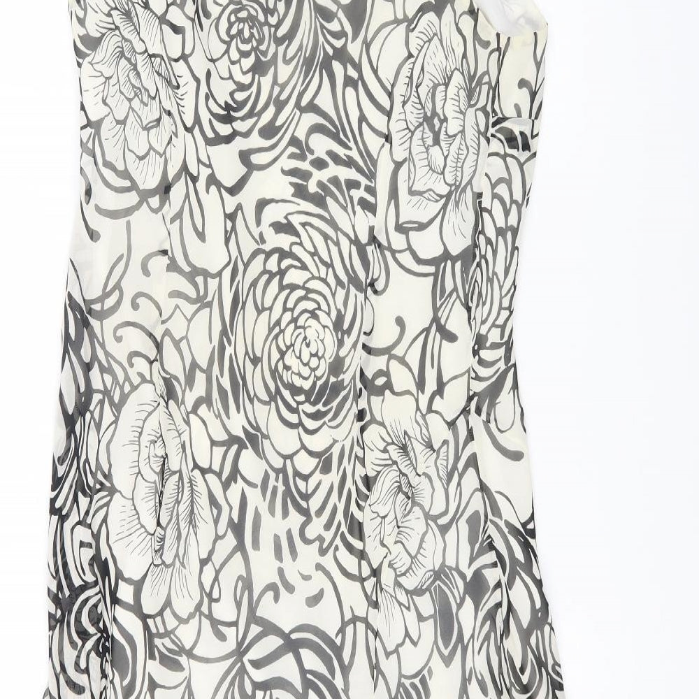 Preworn Womens Multicoloured Floral Polyester Maxi Size 14 Scoop Neck Zip