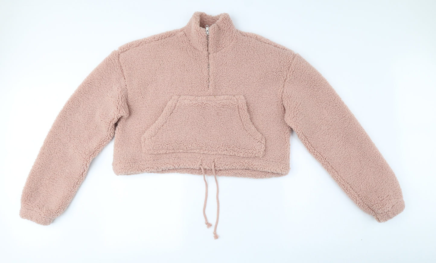 Topshop Womens Pink Biker Coat Size 10 Zip