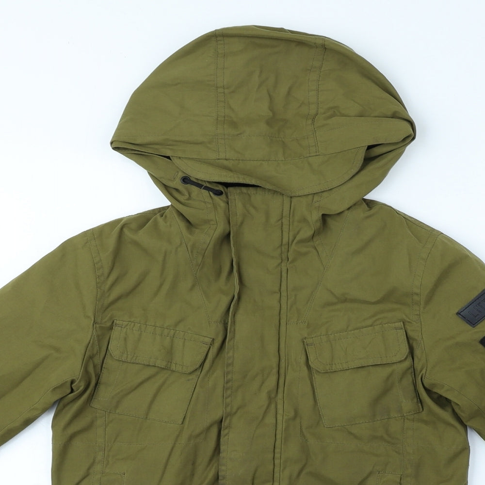 George Boys Green Basic Coat Coat Size 5-6 Years Snap