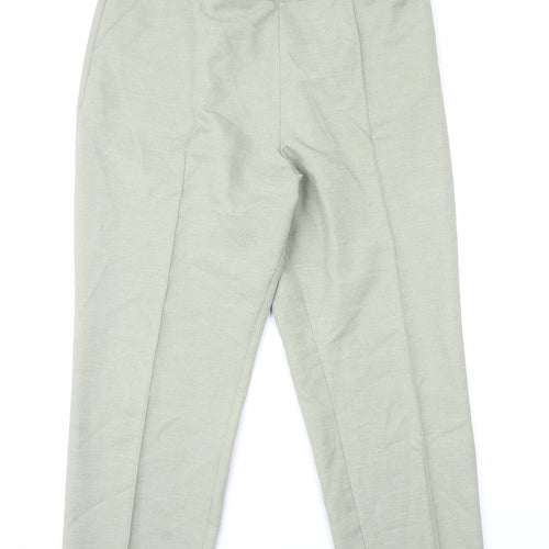 Marks and Spencer Womens Green Polyester Straight Jeans Size 18 L26 in Regular