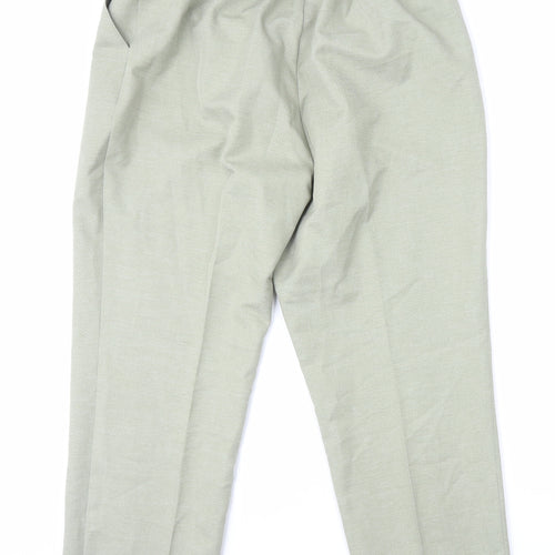 Marks and Spencer Womens Green Polyester Straight Jeans Size 18 L26 in Regular
