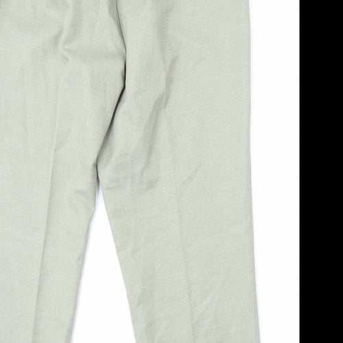 Marks and Spencer Womens Green Polyester Straight Jeans Size 18 L26 in Regular
