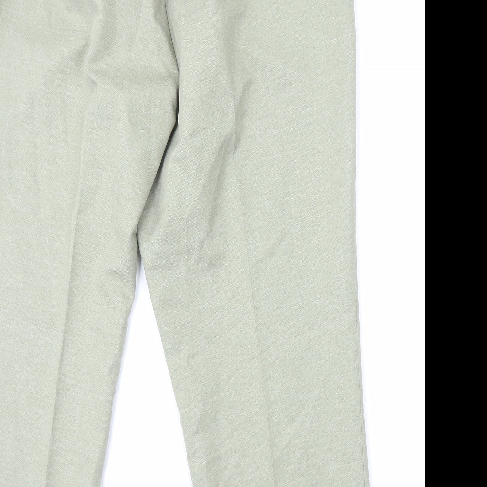 Marks and Spencer Womens Green Polyester Straight Jeans Size 18 L26 in Regular