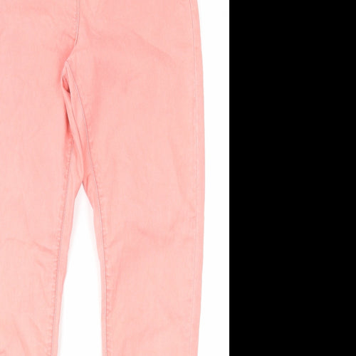 Marks and Spencer Womens Pink Cotton Jegging Leggings Size 10 L28 in