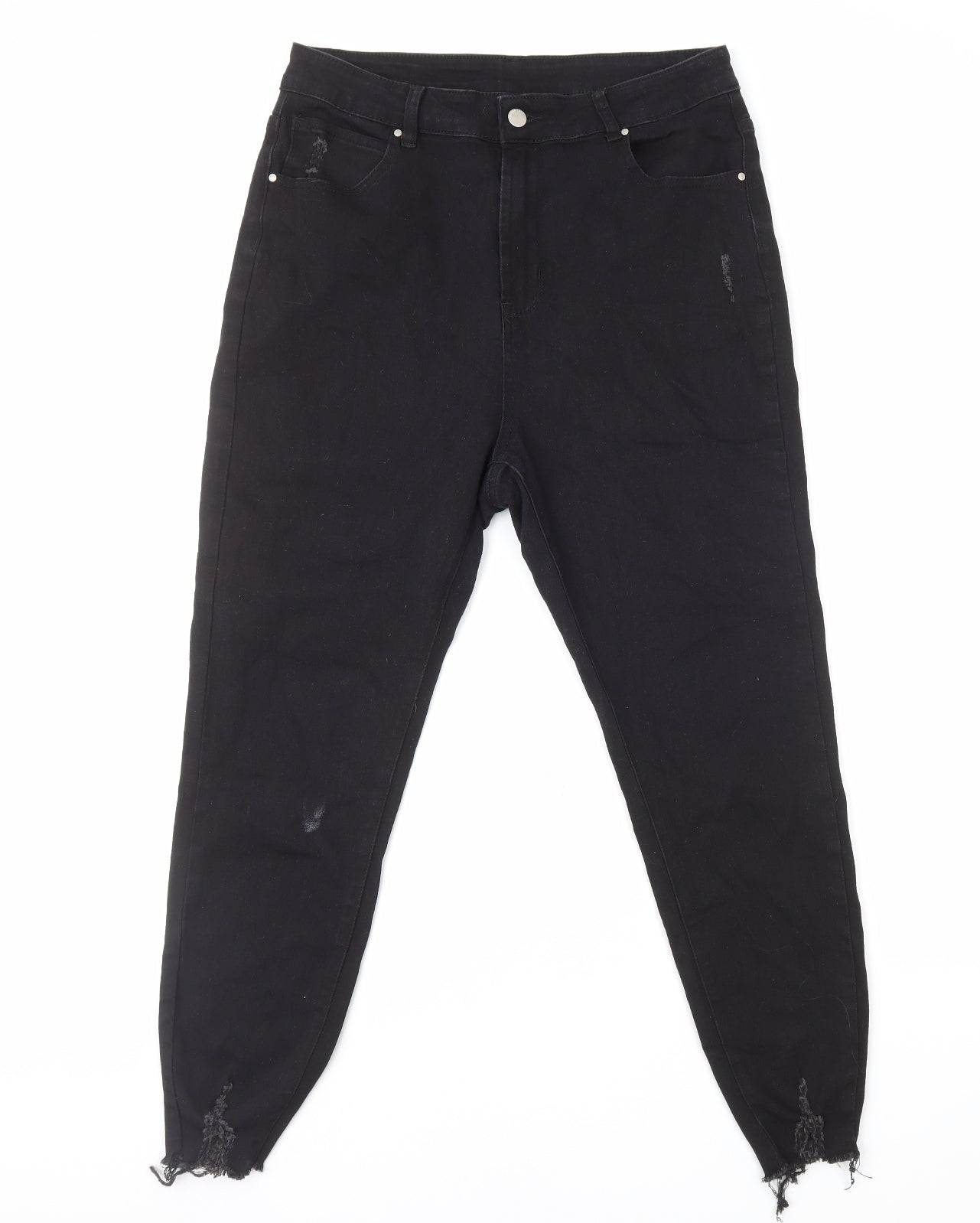SheIn Womens Black Cotton Skinny Jeans Size XL L27 in Regular Zip