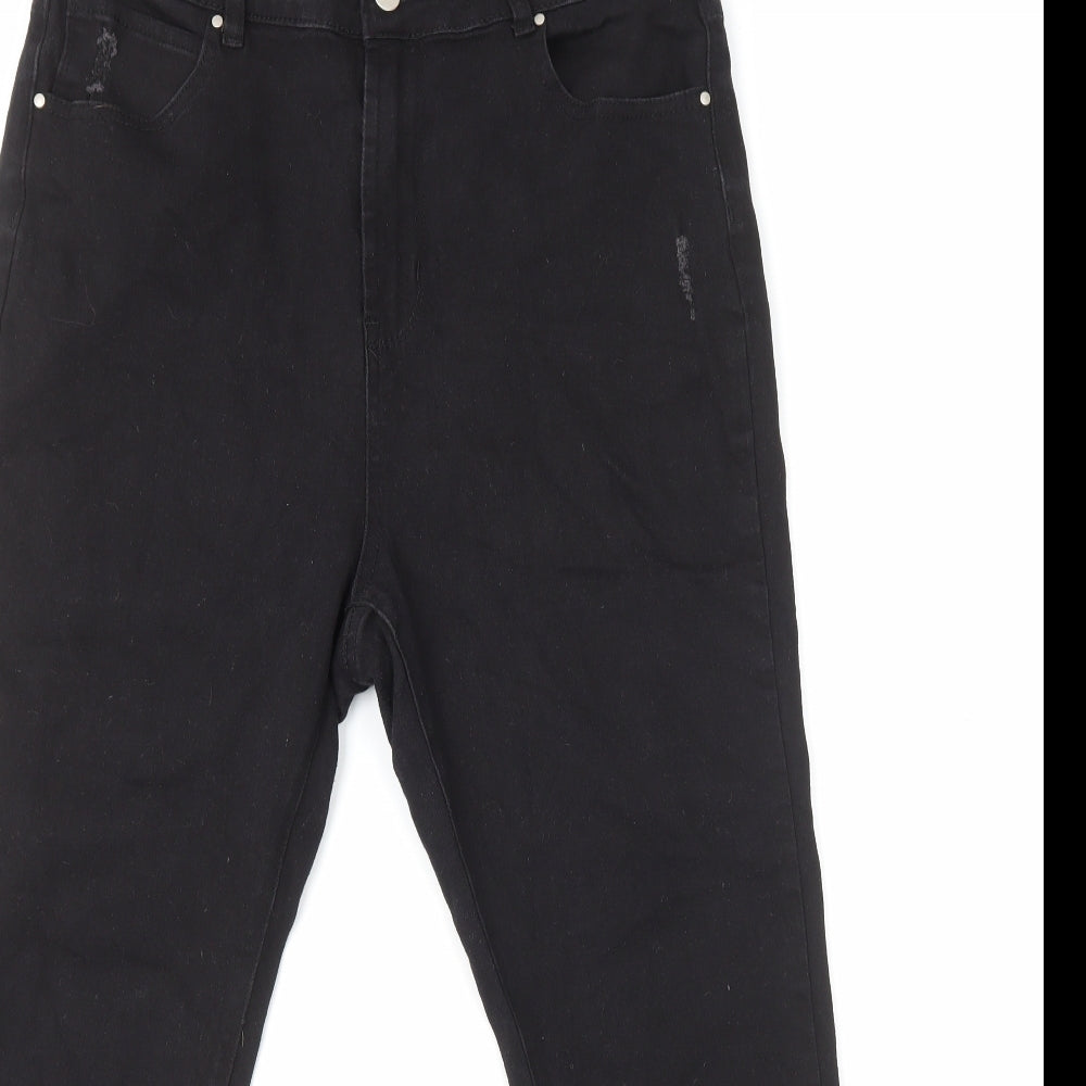 SheIn Womens Black Cotton Skinny Jeans Size XL L27 in Regular Zip