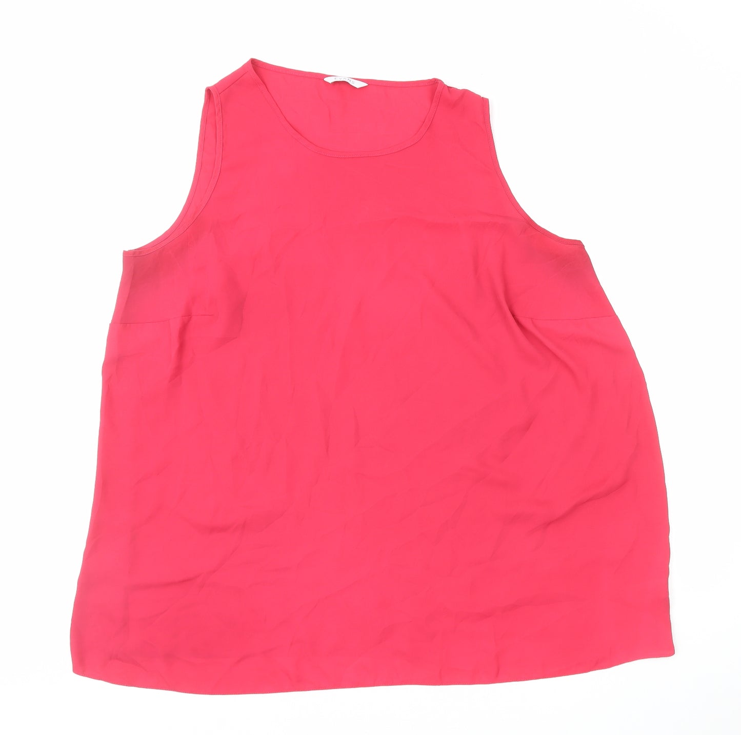 Evans Womens Pink Polyester Basic Tank Size 24 Round Neck