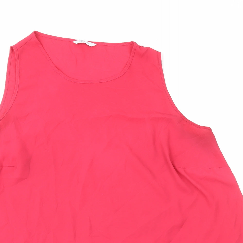 Evans Womens Pink Polyester Basic Tank Size 24 Round Neck