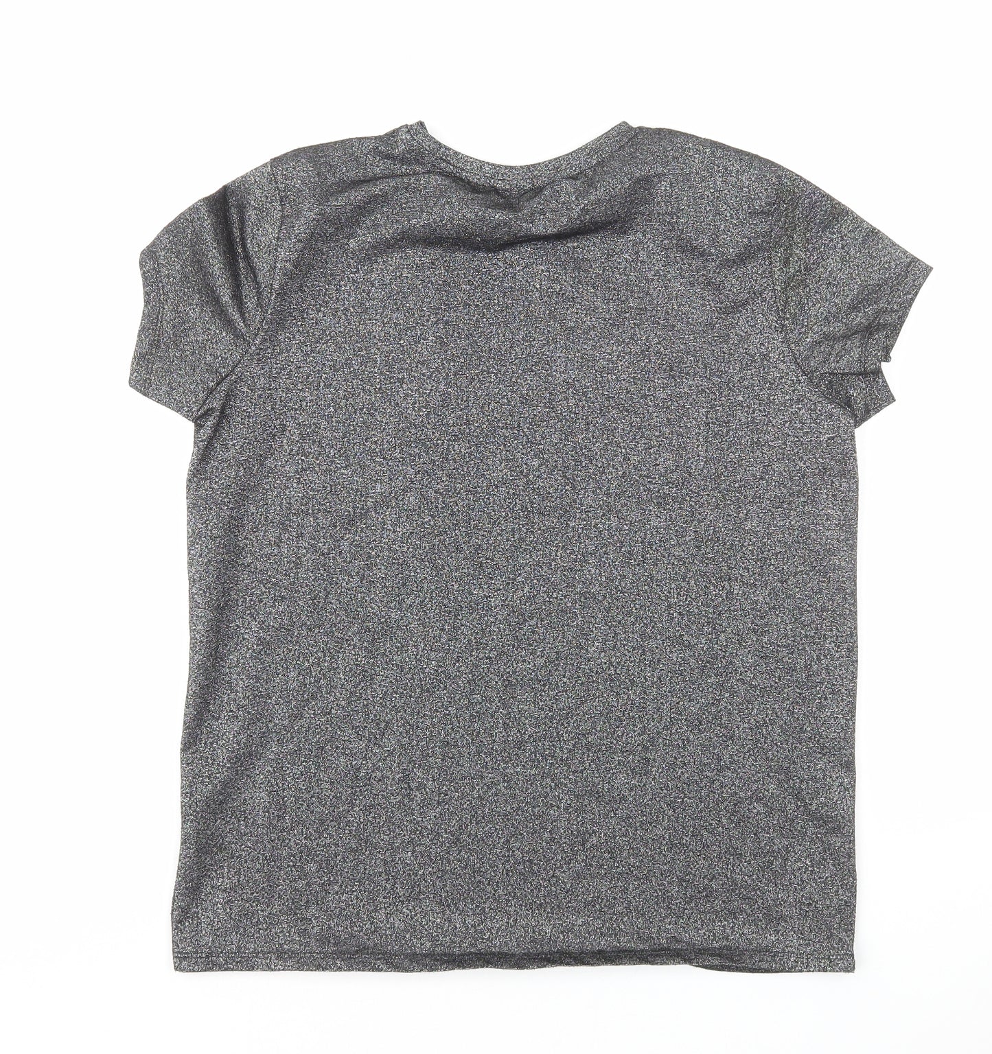 Disney Womens Silver Polyester Basic T-Shirt Size 12 Round Neck - Disney Quote