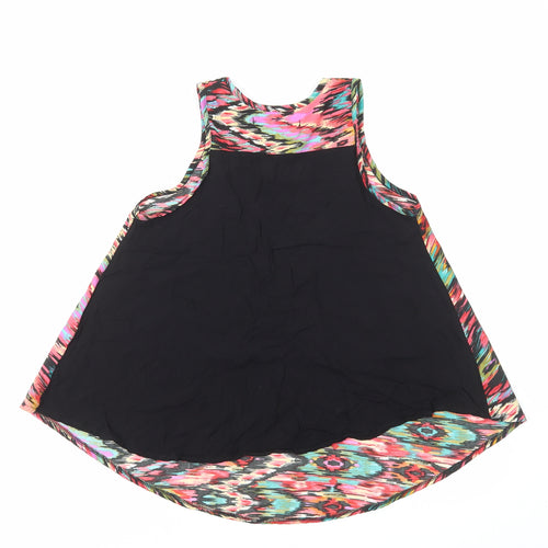 Cuesta Blanca Womens Multicoloured Geometric Viscose Basic Tank Size 14 Round Neck
