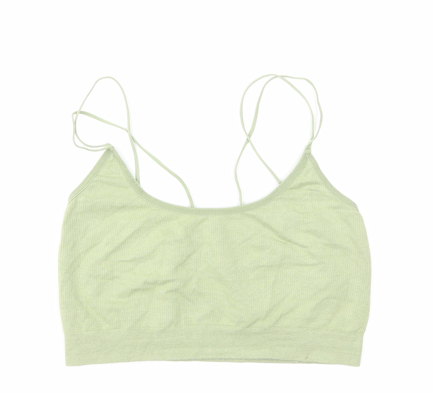 Urban Outfitters Womens Green Modal Cropped Tank Round Neck