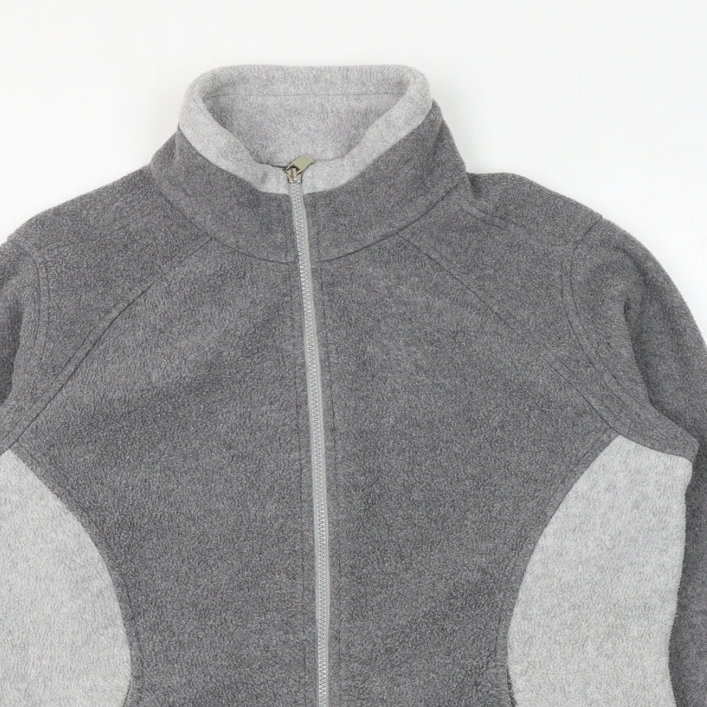 Marks and Spencer Womens Grey Polyester Pullover Sweatshirt Size 14 Zip