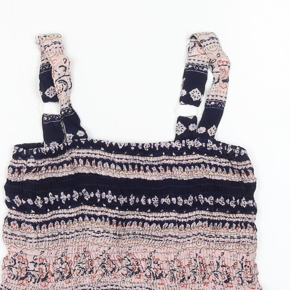 Pistachio Womens Multicoloured Geometric Polyester Cropped Tank Size M Square Neck