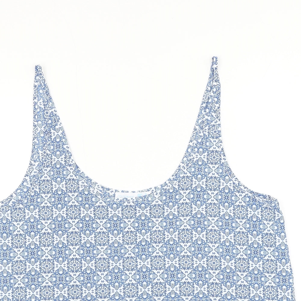 Primark Womens Blue Geometric Polyester Camisole Tank Size 14 V-Neck