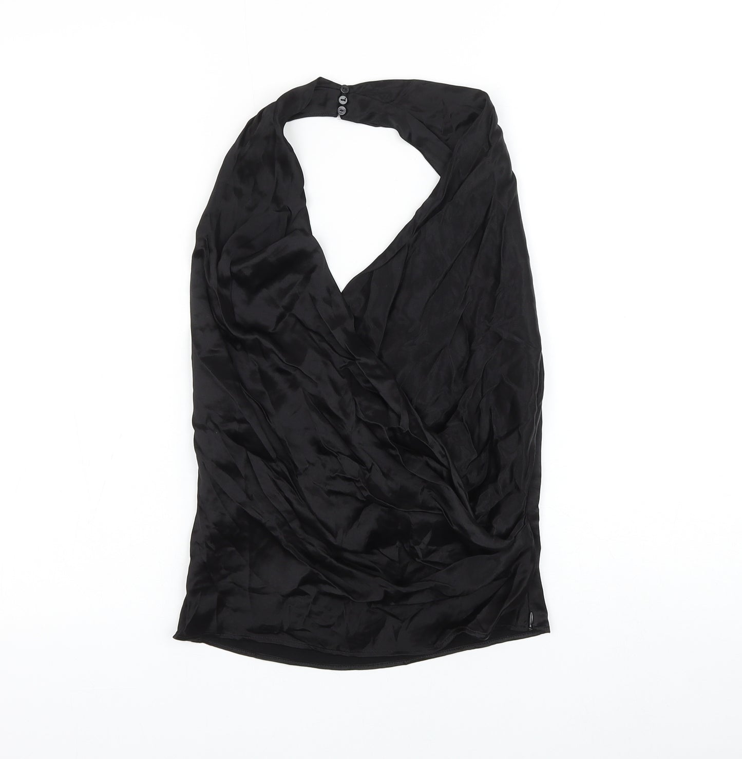 Zara Womens Black Viscose Basic Tank Size XS Halter