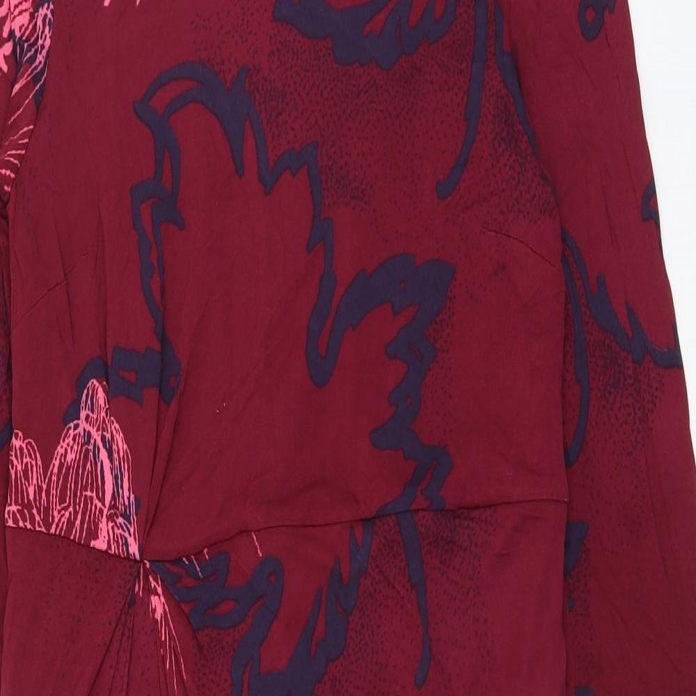 White Stuff Womens Purple Geometric Viscose Shift Size 10 Round Neck Pullover