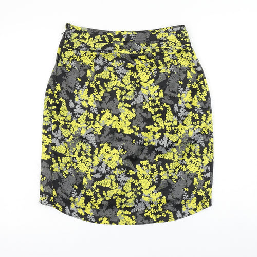 H&M Womens Multicoloured Floral Polyester Wrap Skirt Size 6 Zip