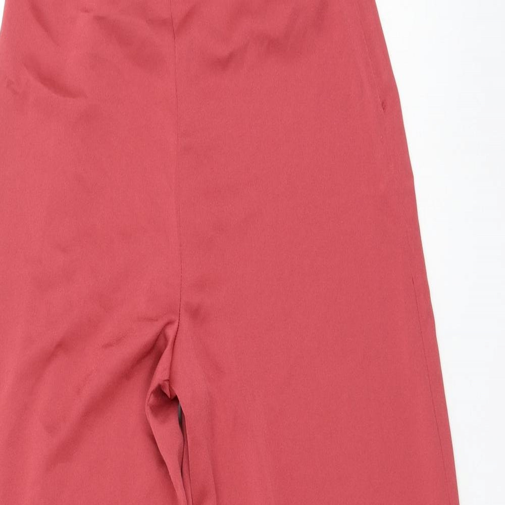 The Girl Code Womens Pink Polyester Trousers Size 10 L30 in Regular Buckle