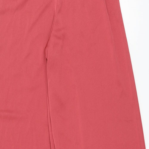 The Girl Code Womens Pink Polyester Trousers Size 10 L30 in Regular Buckle