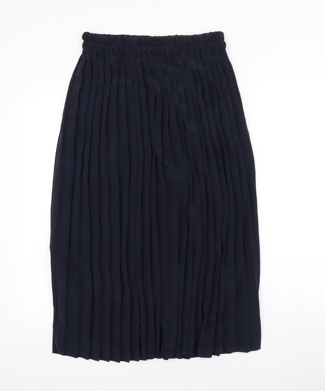 prew Womens Blue Polyester Pleated Skirt Size 12