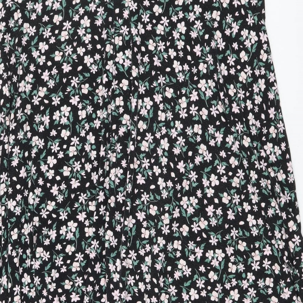 Marks and Spencer Womens Multicoloured Floral Viscose A-Line Skirt Size 18