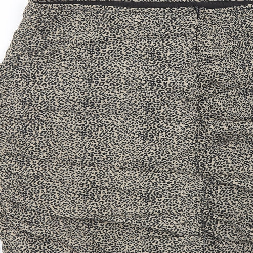 In the Style Womens Brown Animal Print Polyester Maxi Skirt Size 12 Zip - Leopard Pattern