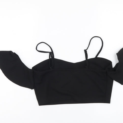 SheIn Womens Black Polyester Cropped Tank Size M Sweetheart