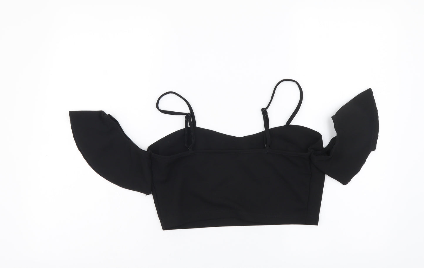SheIn Womens Black Polyester Cropped Tank Size M Sweetheart