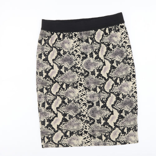 In Wear Womens Brown Animal Print Polyester Straight & Pencil Skirt Size XS - Snake Pattern