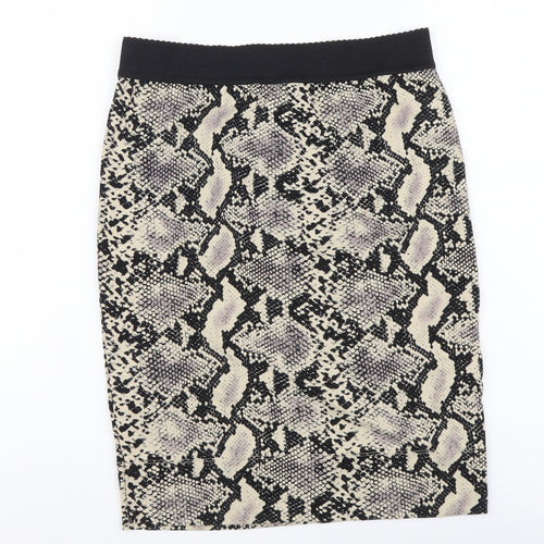 In Wear Womens Brown Animal Print Polyester Straight & Pencil Skirt Size XS - Snake Pattern