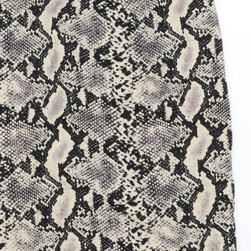In Wear Womens Brown Animal Print Polyester Straight & Pencil Skirt Size XS - Snake Pattern