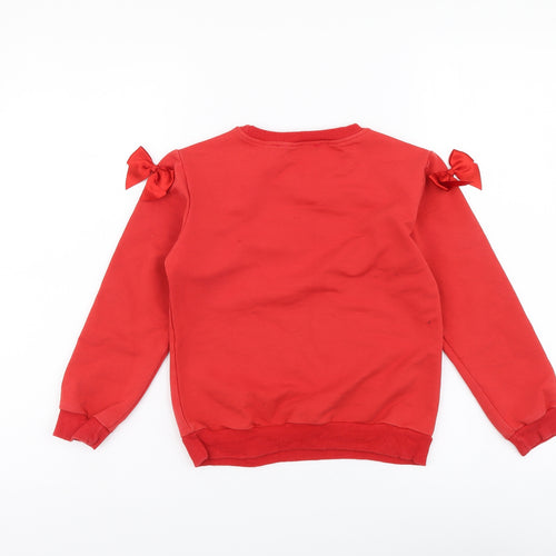 KCL London Girls Red Polyester Pullover Sweatshirt Size 6 Years Pullover