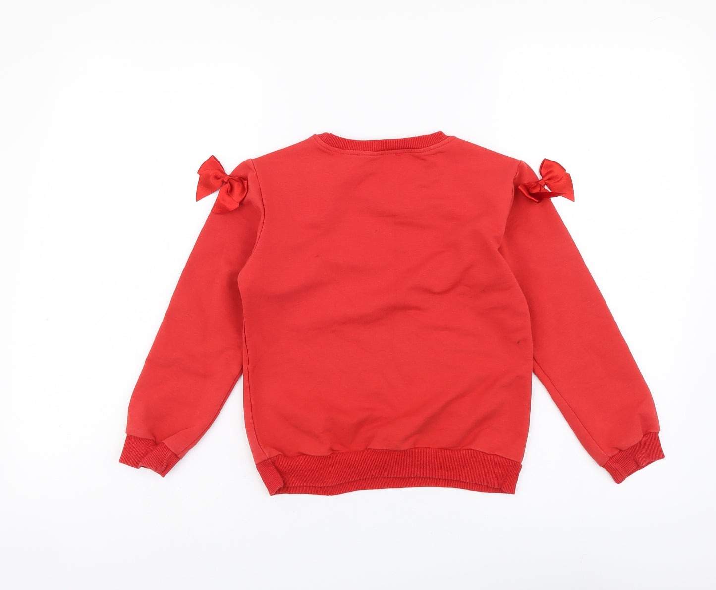 KCL London Girls Red Polyester Pullover Sweatshirt Size 6 Years Pullover