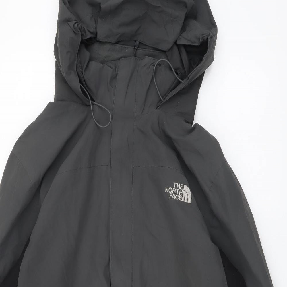 The North Face Mens Grey Rain Coat Coat Size L Zip