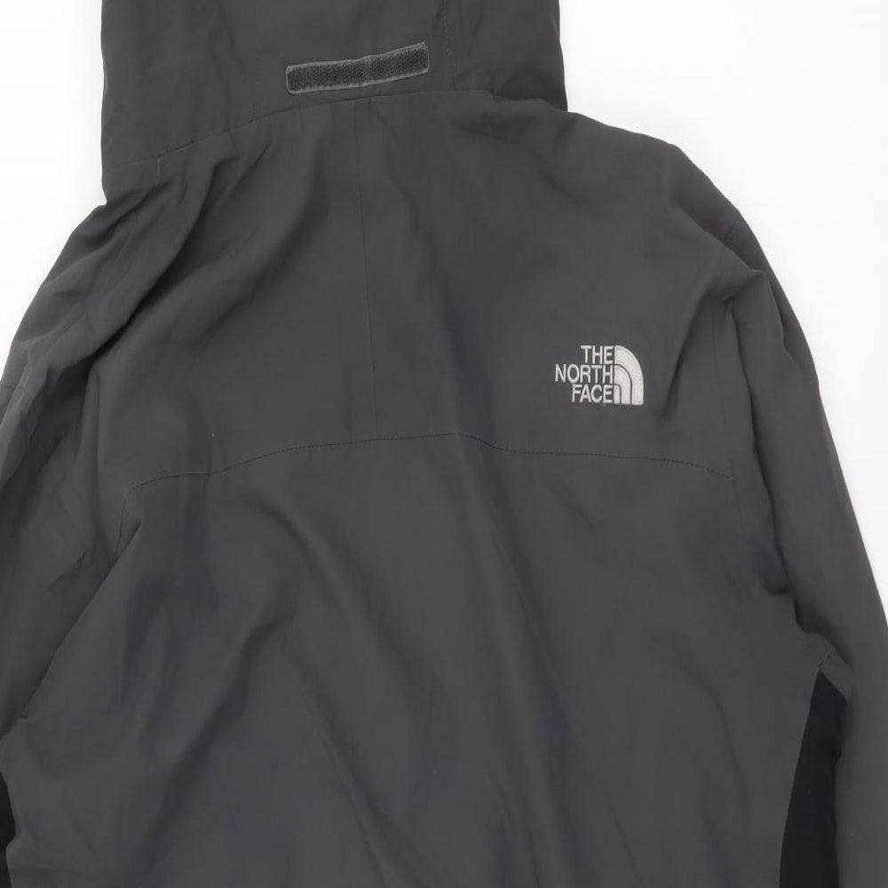 The North Face Mens Grey Rain Coat Coat Size L Zip
