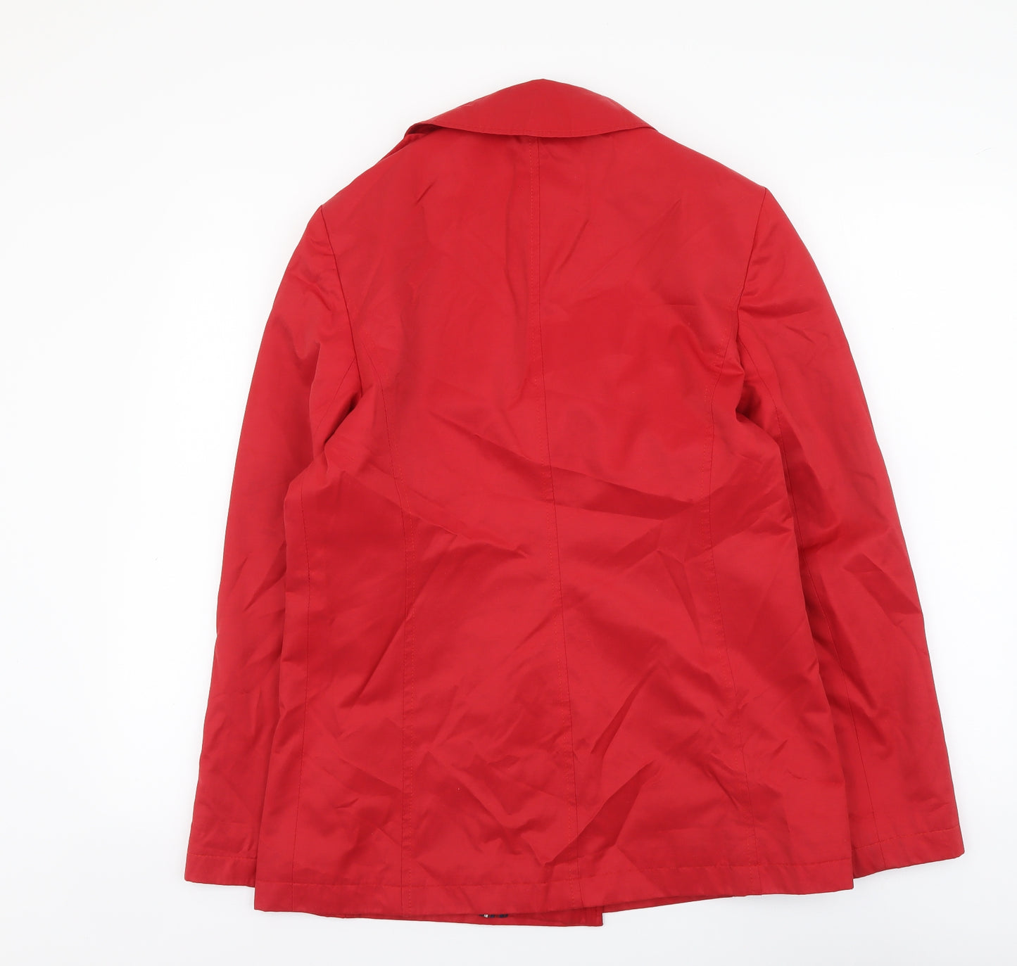 Dorothy Perkins Womens Red Pea Coat Coat Size 12 Button